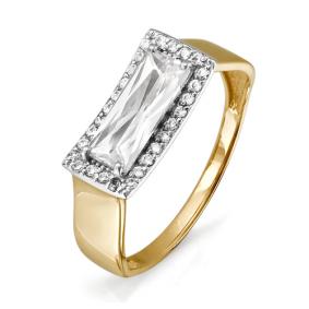 Золотое кольцо КЮЗ Del'ta D113873 с фианитом D113873 фото