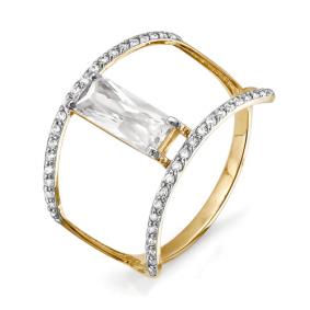 Золотое кольцо КЮЗ Del'ta D113874 с фианитом D113874 фото