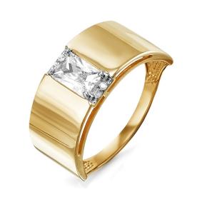 Золотое кольцо КЮЗ Del'ta D113880 с фианитом D113880 фото