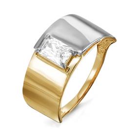 Золотое кольцо КЮЗ Del'ta D113881 с фианитом D113881 фото