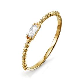 Золотое кольцо КЮЗ Del'ta D113907 с фианитом D113907 фото