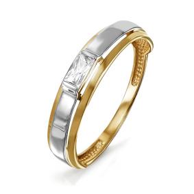 Золотое кольцо КЮЗ Del'ta D113909 с фианитом D113909 фото