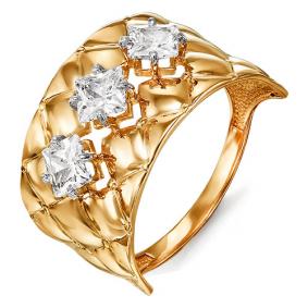 Золотое кольцо КЮЗ Del'ta D113915 с фианитом D113915 фото