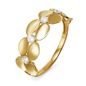 Золотое кольцо КЮЗ Del'ta D113937 с фианитом D113937 фото