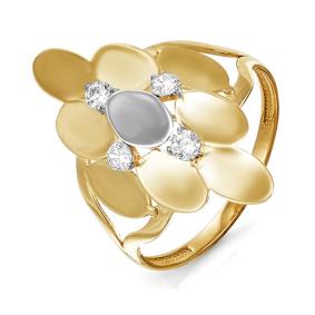 Золотое кольцо КЮЗ Del'ta D113939 с фианитом D113939 фото