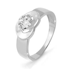 Кольцо из белого золота КЮЗ Del'ta D113970 с фианитом D113970 фото