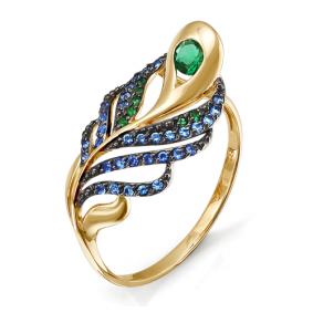 Золотое кольцо КЮЗ Del'ta D113988 с фианитом D113988 фото