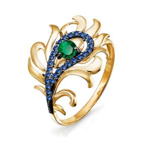 Золотое кольцо КЮЗ Del'ta D113996 с кварцем D113996 фото