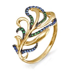 Золотое кольцо КЮЗ Del'ta D114002 с фианитом D114002 фото