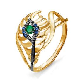 Золотое кольцо КЮЗ Del'ta D114011 с фианитом D114011 фото