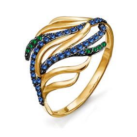 Золотое кольцо КЮЗ Del'ta D114012 с кварцем D114012 фото