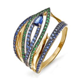 Золотое кольцо КЮЗ Del'ta D114014 с кварцем D114014 фото