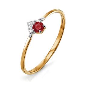 Золотое кольцо КЮЗ Del'ta D114083 с фианитом D114083 фото