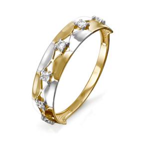 Золотое кольцо КЮЗ Del'ta D114108 с фианитом D114108 фото