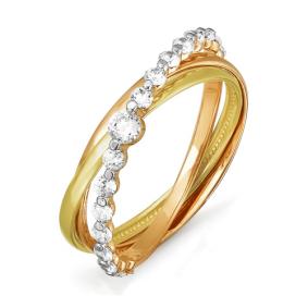 Золотое кольцо КЮЗ Del'ta D114117 с фианитом D114117 фото