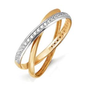 Золотое кольцо КЮЗ Del'ta D114122 с фианитом D114122 фото