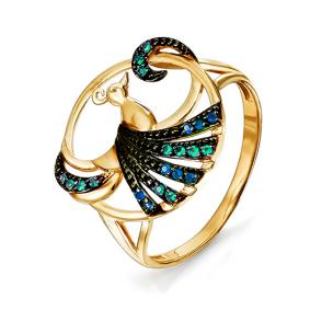 Золотое кольцо КЮЗ Del'ta D114136 с кварцем D114136 фото