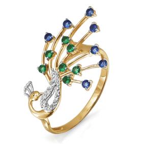 Золотое кольцо КЮЗ Del'ta D114144 с фианитом D114144 фото