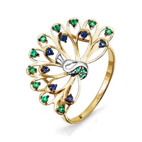 Золотое кольцо КЮЗ Del'ta D114146 с кварцем D114146 фото