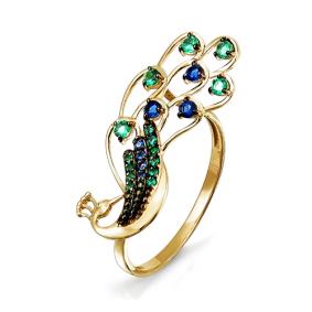 Золотое кольцо КЮЗ Del'ta D114147 с фианитом D114147 фото