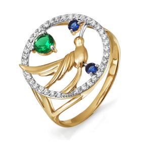 Золотое кольцо КЮЗ Del'ta D114164 с фианитом D114164 фото