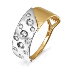 Золотое кольцо КЮЗ Del'ta D114212 с фианитом D114212 фото