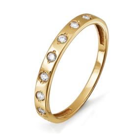 Золотое кольцо КЮЗ Del'ta D114214 с фианитом D114214 фото