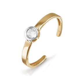 Золотое кольцо КЮЗ Del'ta D114271 с фианитом D114271 фото