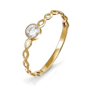 Золотое кольцо КЮЗ Del'ta D114290 с фианитом D114290 фото