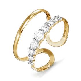 Золотое кольцо КЮЗ Del'ta D114563 с фианитом D114563 фото