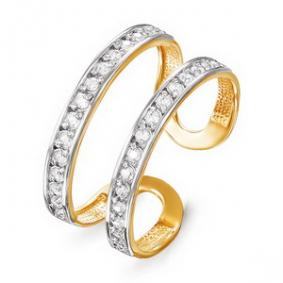 Золотое кольцо КЮЗ Del'ta D114564 с фианитом D114564 фото