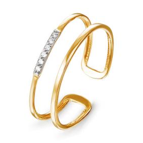 Золотое кольцо КЮЗ Del'ta D114567 с фианитом D114567 фото