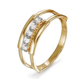Золотое кольцо КЮЗ Del'ta D114579 с фианитом D114579 фото