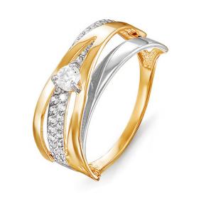 Золотое кольцо КЮЗ Del'ta D114606 с фианитом D114606 фото