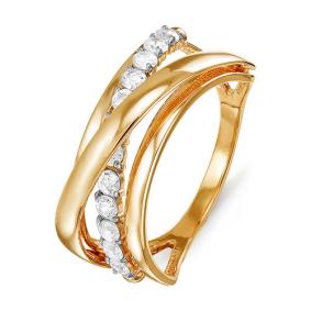 Золотое кольцо КЮЗ Del'ta D114613 с фианитом D114613 фото