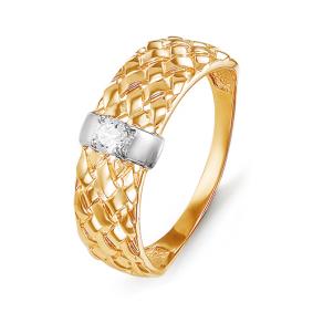 Золотое кольцо КЮЗ Del'ta D114626 с фианитом D114626 фото
