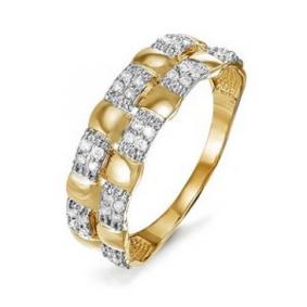 Золотое кольцо КЮЗ Del'ta D114629 с фианитом D114629 фото