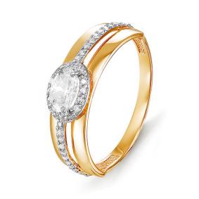 Золотое кольцо КЮЗ Del'ta D114706 с фианитом D114706 фото