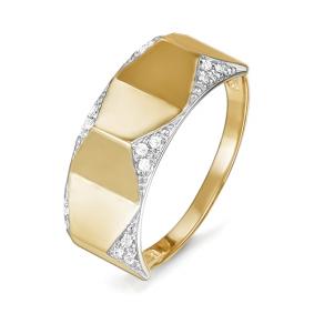 Золотое кольцо КЮЗ Del'ta D114762 с фианитом D114762 фото