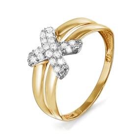 Золотое кольцо КЮЗ Del'ta D114787 с фианитом D114787 фото