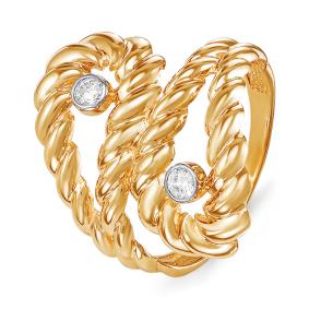 Золотое кольцо КЮЗ Del'ta D114796 с фианитом D114796 фото