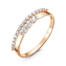 Золотое кольцо КЮЗ Del'ta D114814 с фианитом D114814 фото