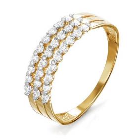 Золотое кольцо КЮЗ Del'ta D114818 с фианитом D114818 фото