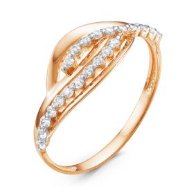 Золотое кольцо КЮЗ Del'ta D114829 с фианитом D114829 фото