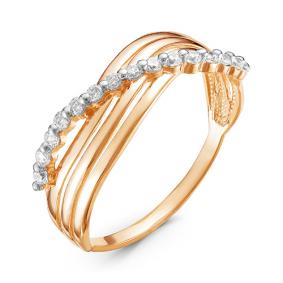 Золотое кольцо КЮЗ Del'ta D114834 с фианитом D114834 фото