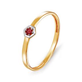 Золотое кольцо КЮЗ Del'ta D114870 с фианитом D114870 фото