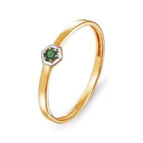 Золотое кольцо КЮЗ Del'ta D114871 с фианитом D114871 фото