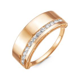 Золотое кольцо КЮЗ Del'ta D114885 с фианитом D114885 фото