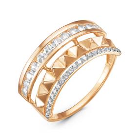 Золотое кольцо КЮЗ Del'ta D114904 с фианитом D114904 фото