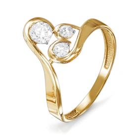 Золотое кольцо КЮЗ Del'ta D114987 с фианитом D114987 фото